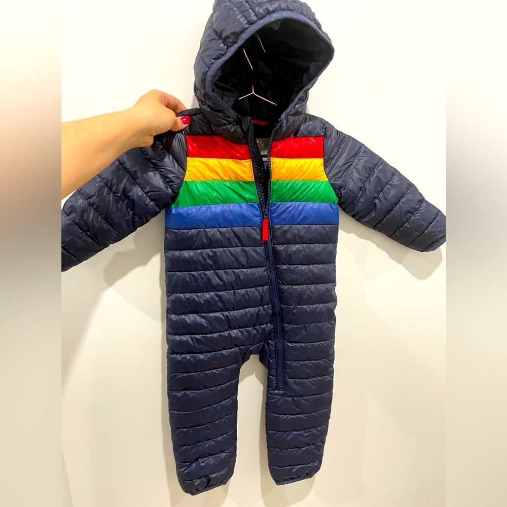 Primary puffer snowsuit size 12-18 months